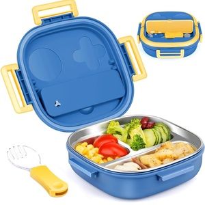Children’s bento-style lunchbox with fork